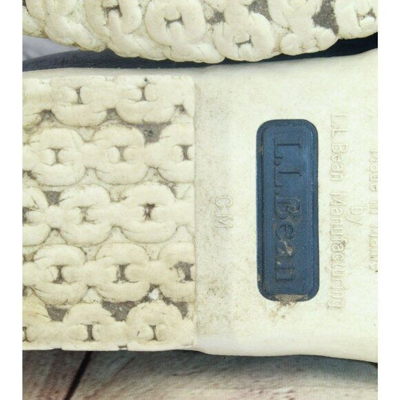 LL Bean Low Duck Boots Blue Rubber Lace Up Unlined Moccasin Size 7 M - Picture 9 of 10